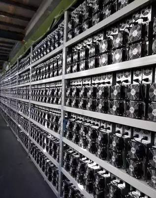 A large-scale mining farm hosting hundreds of GPU mining rigs