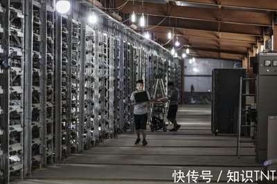 A modern mining farm utilizing advanced cooling techniques for energy efficiency
